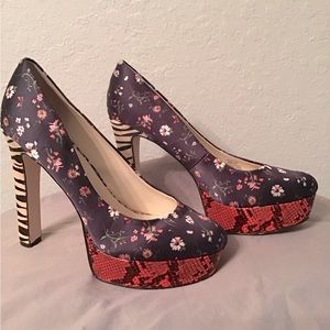 Jessica Simpson Multi Pattern Nellah Platform Heel